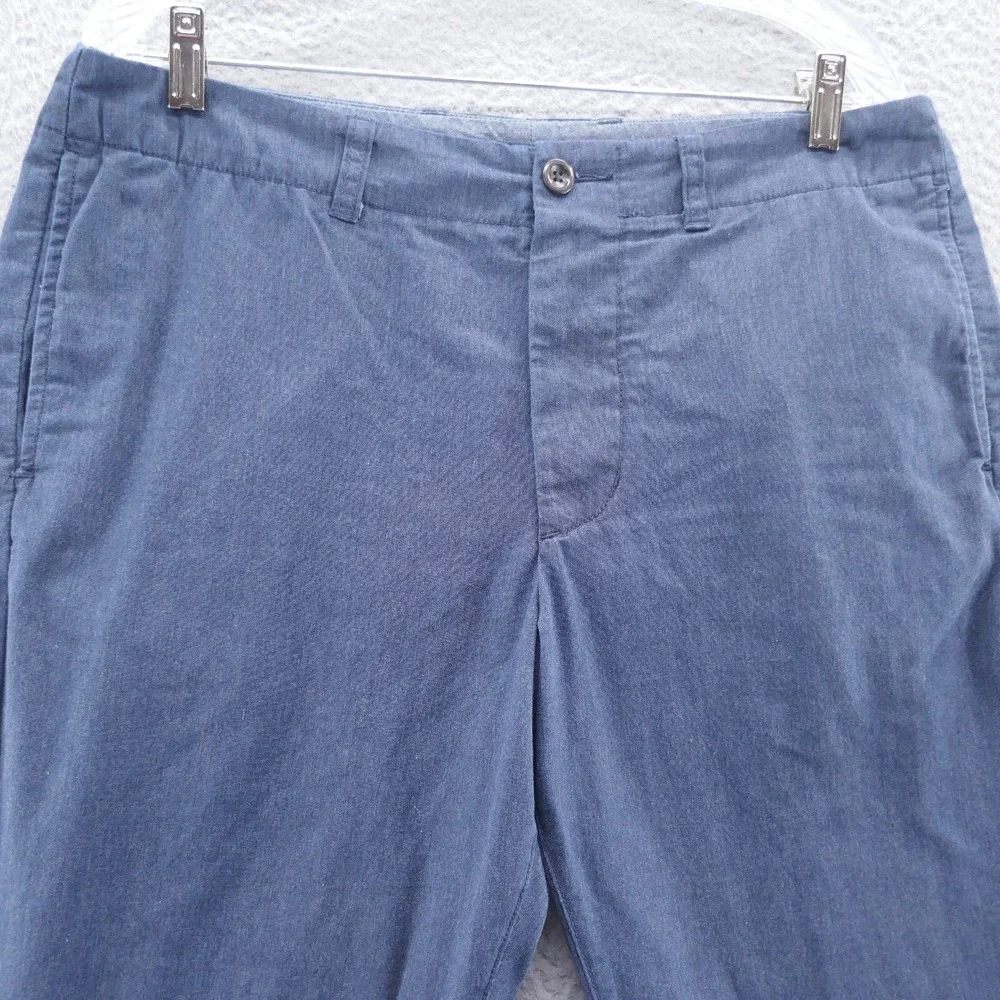 J Crew Mens Blue Cotton Blend Jogger Pants Ribbed Cuffs Size 33 Casual